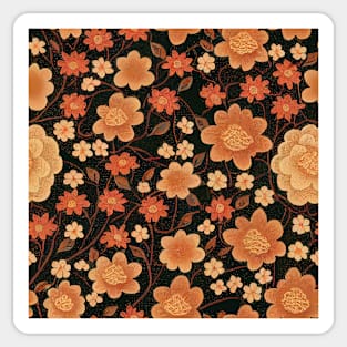 Autumn Harvest Thanksgiving Floral Design Sticker